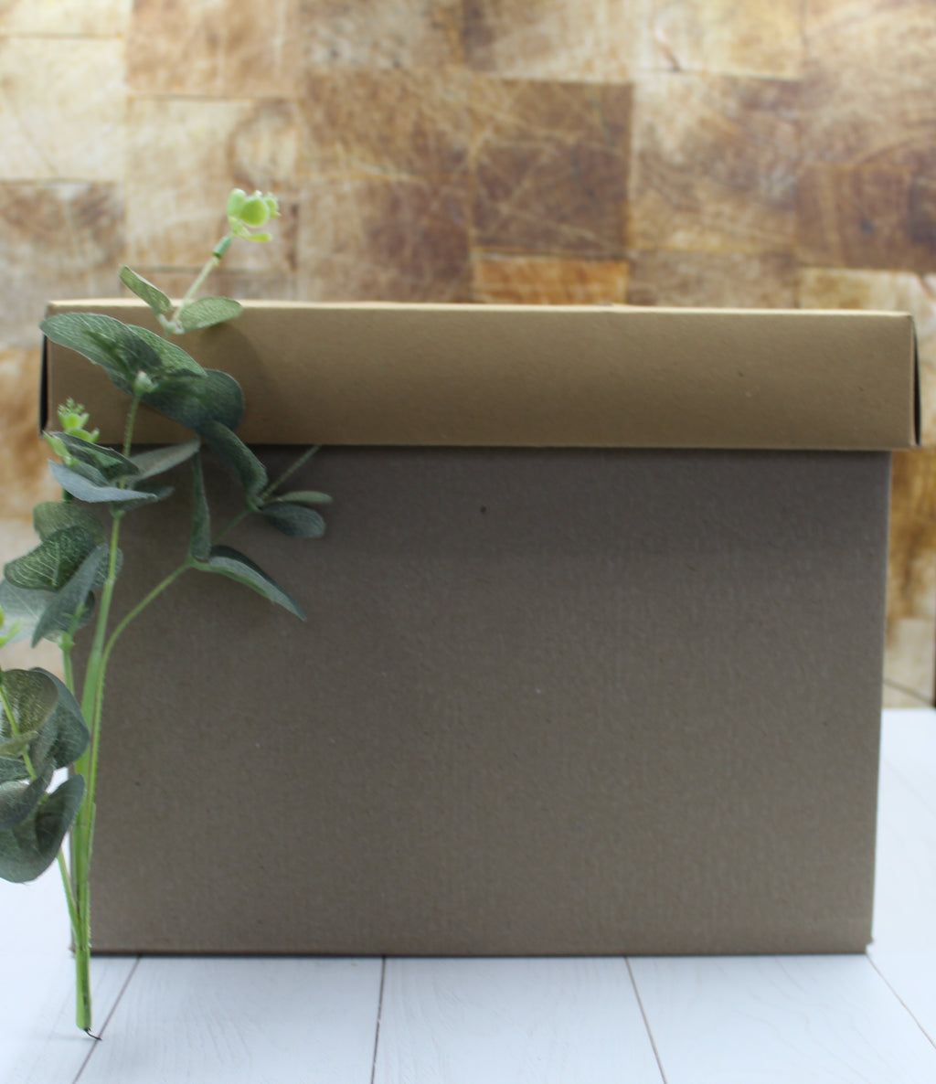 CAKE BOX 12"LARGE SQUARE KRAFT BASE & LID (EACH)