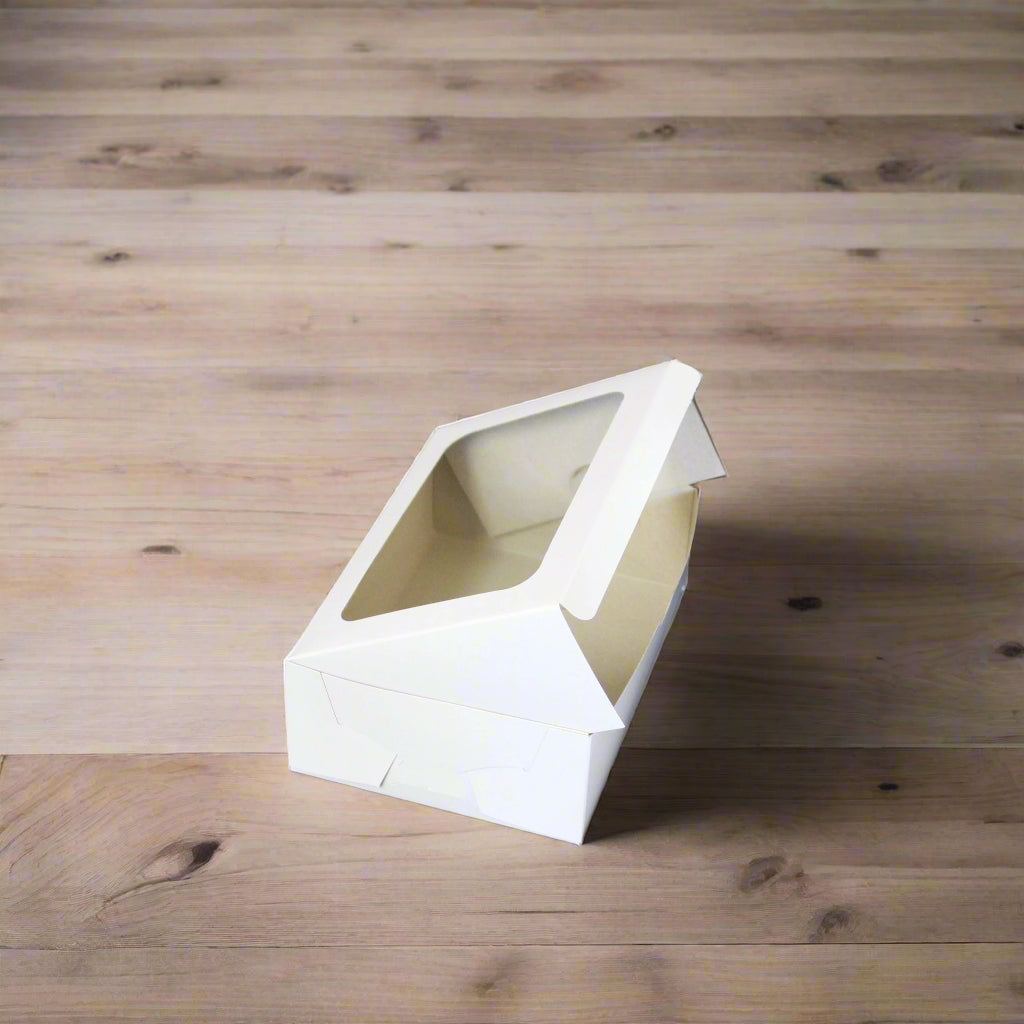7x5x2 Inch White Bakery & Gift Box with Display Window