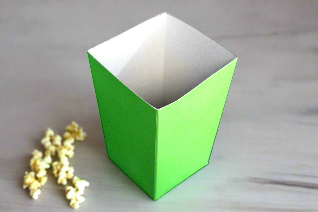 BOXES - POPCORN SOLID LIME GREEN SMALL(EACH)(CLAY)