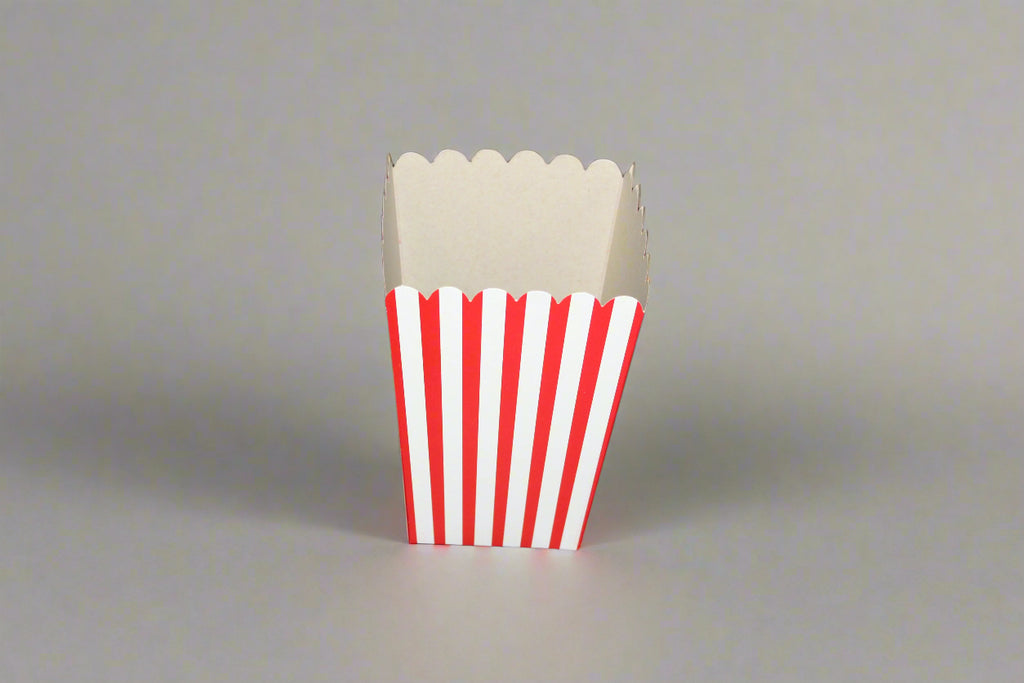 BOXES - POPCORN STRIPE RED SMALL(EACH)