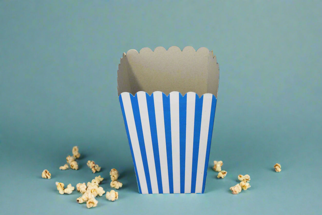 BOXES - POPCORN STRIPE BLUE SMALL(EACH)