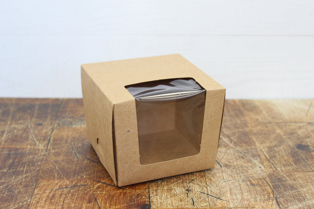 Kraft Single Cupcake Box with Display Window | Eco-Friendly & Individual