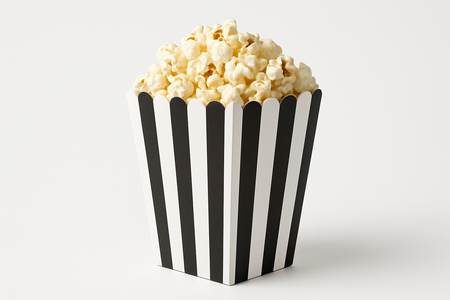 popcorn box white black stripes