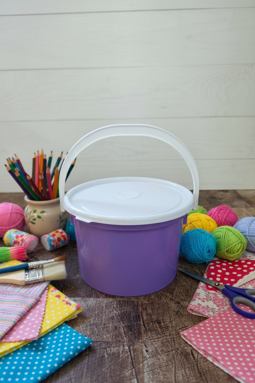 1 L BUCKET HANDLE + LID PURPLE (EACH)