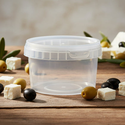 Tamper Evident 280ml Round Container with Lid(each)