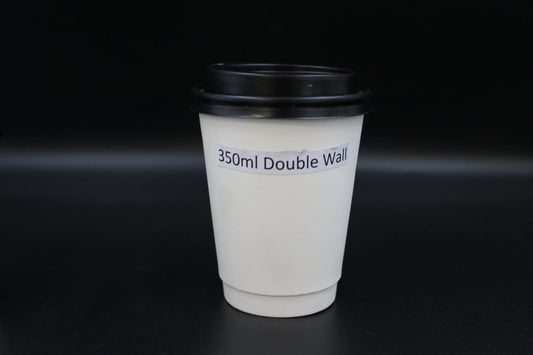 CUP DOUBLE WALL WHITE 350ML(500units)