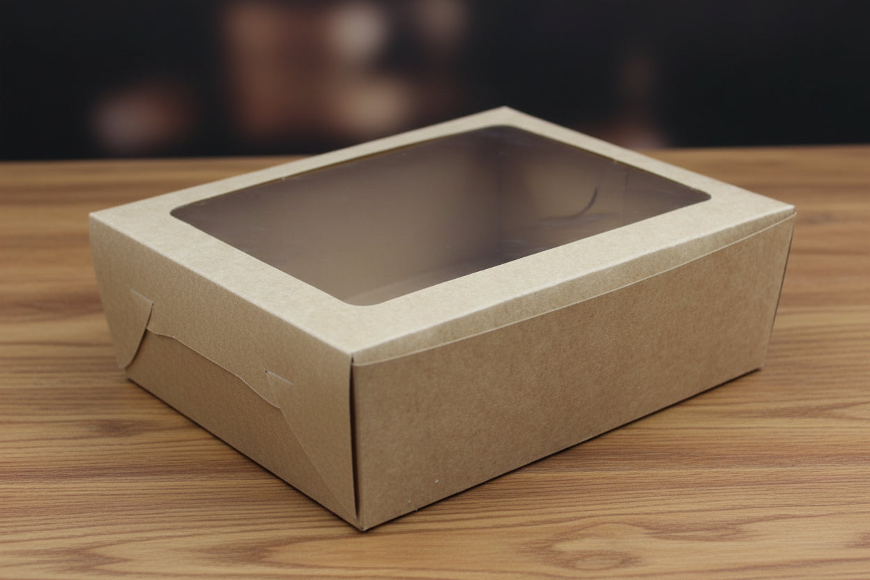 Colpac Recyclable Kraft Cake Boxes with Window