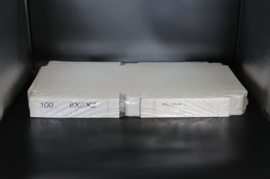 CAKE BOX WHITE 8X8X2 (EACH)