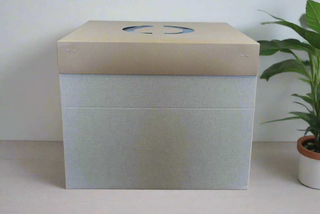 CAKE BOX 12"LARGE SQUARE KRAFT BASE & LID (EACH)