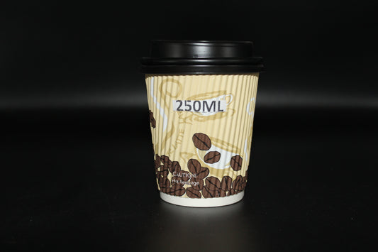 CUP RIPPLE COFFEE BEAN 250ML (1000)