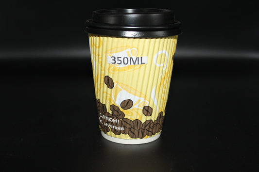 CUP RIPPLE COFFEE BEAN 350ML (1000)