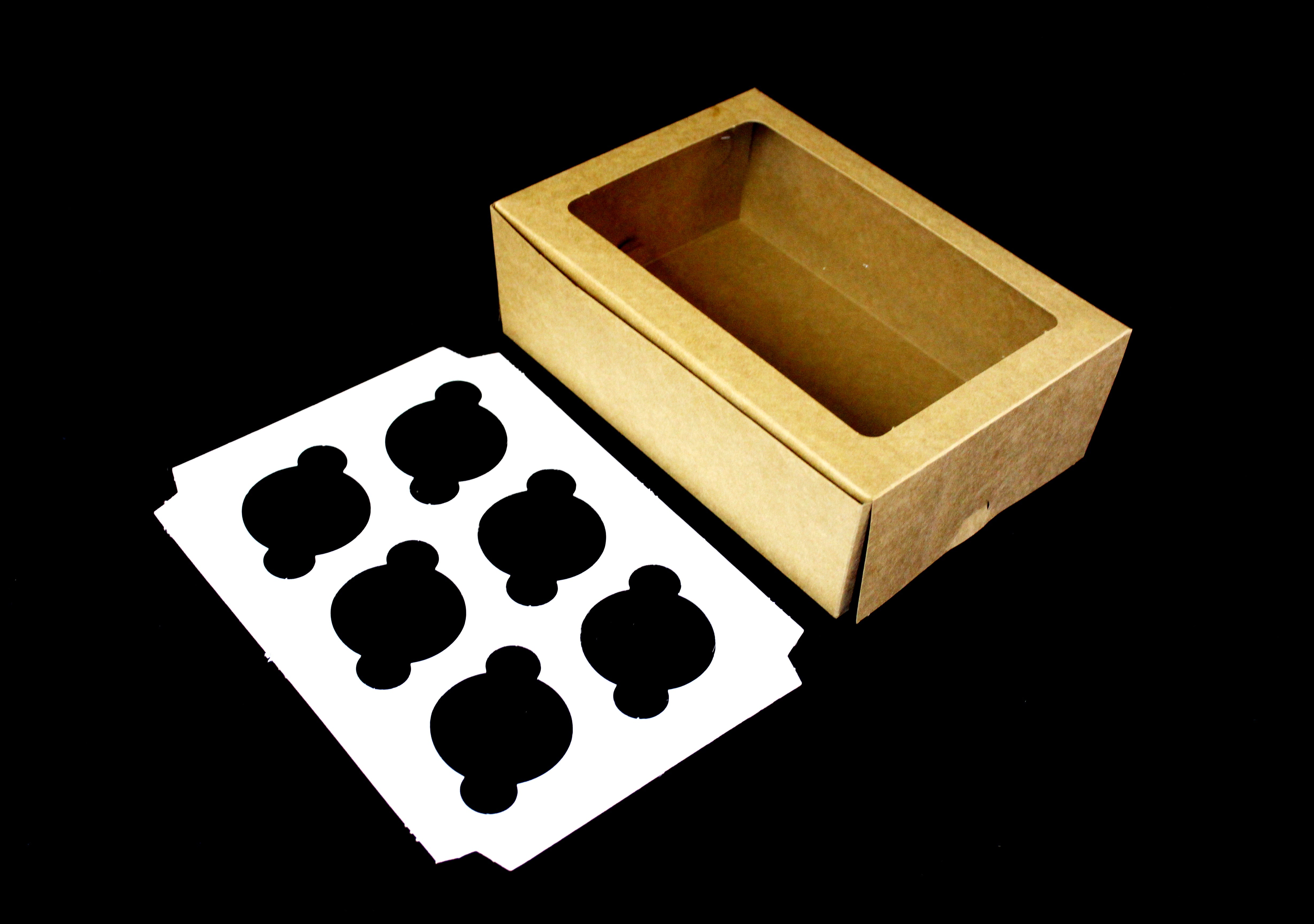 6 CUP CAKE KRAFT WINDOW (EACH)