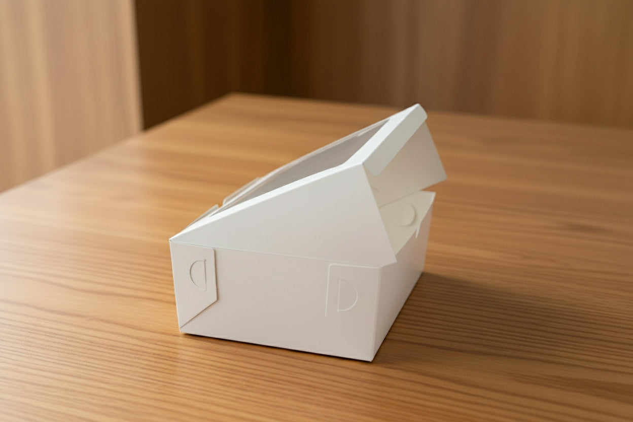 BOXES - 6 CUP CAKE  WHITE WINDOW (EACH)