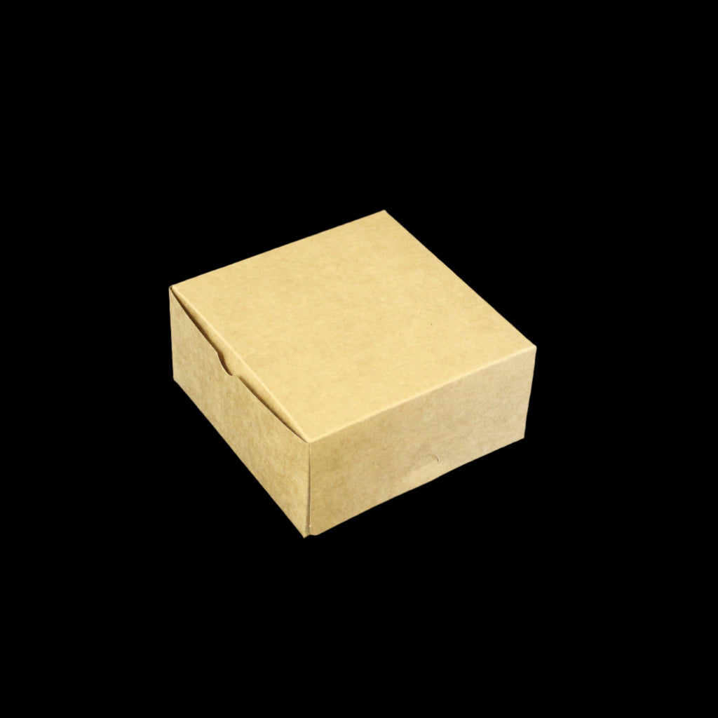 6x6x3 Inch Kraft Paper Gift & Bakery Box (Each)