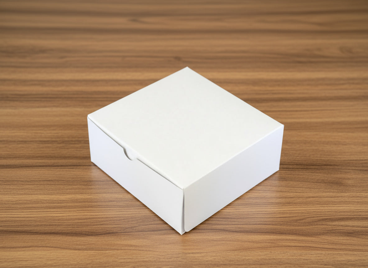 CAKE BOX WHITE 8X8X2 (EACH)