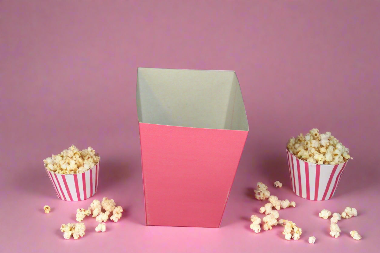 BOXES - POPCORN SOLID BABY PINK SMALL(EACH)CLAY