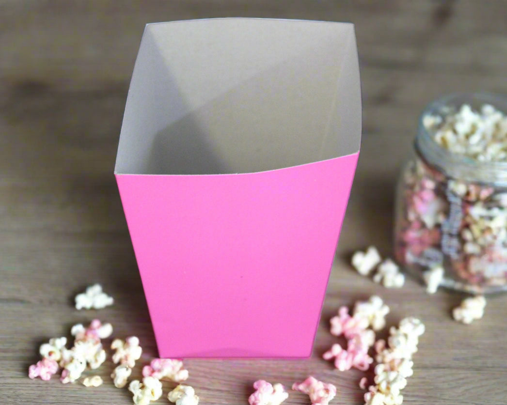 BOXES - POPCORN SOLID BRIGHT PINK SMALL(EACH)CLAY