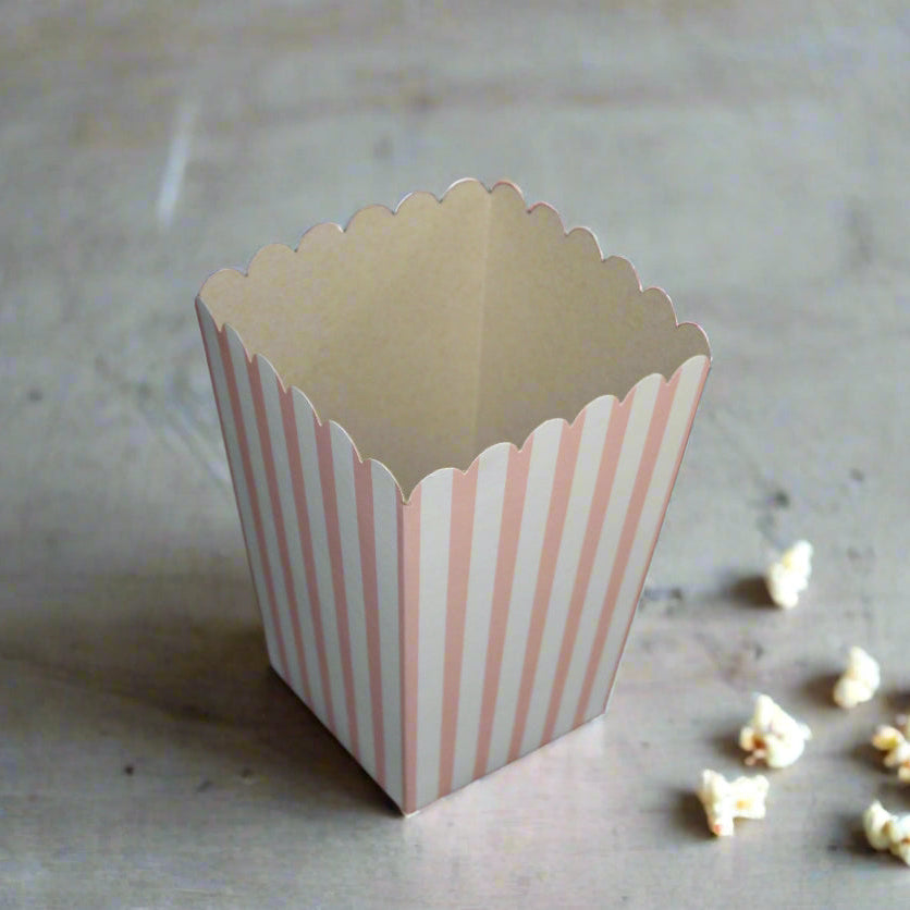 BOXES - POPCORN STRIPE BABY PINK SMALL(EACH)