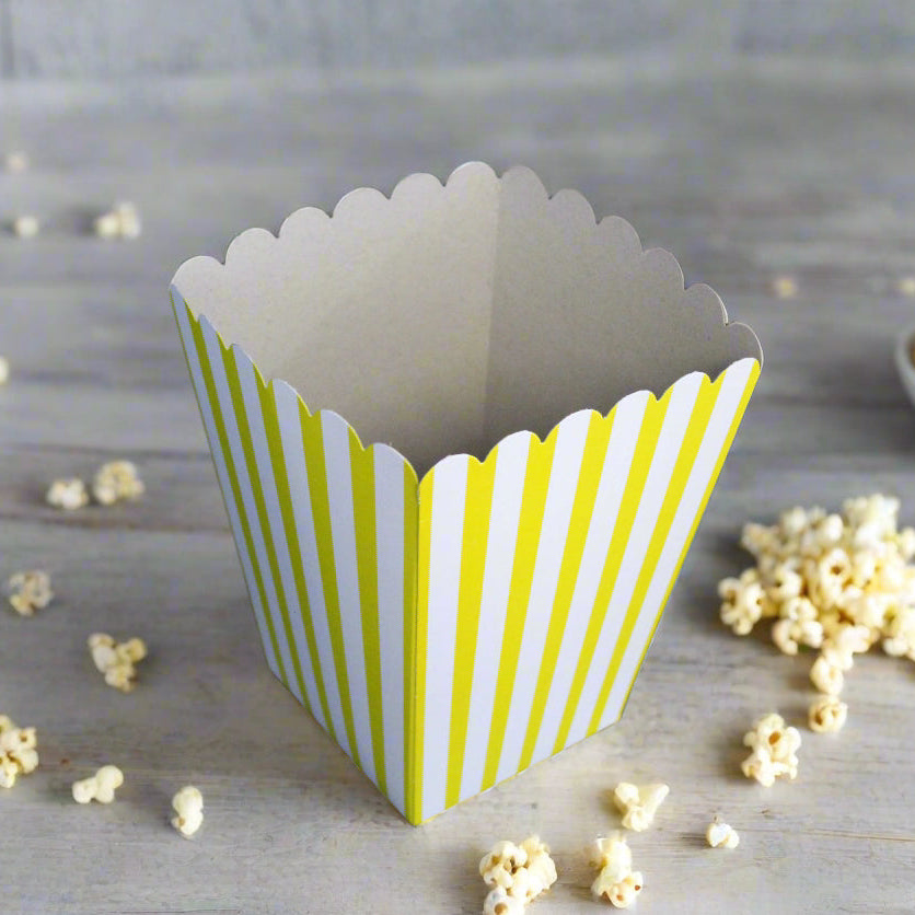 BOXES - POPCORN STRIPE YELLOW SMALL(EACH)