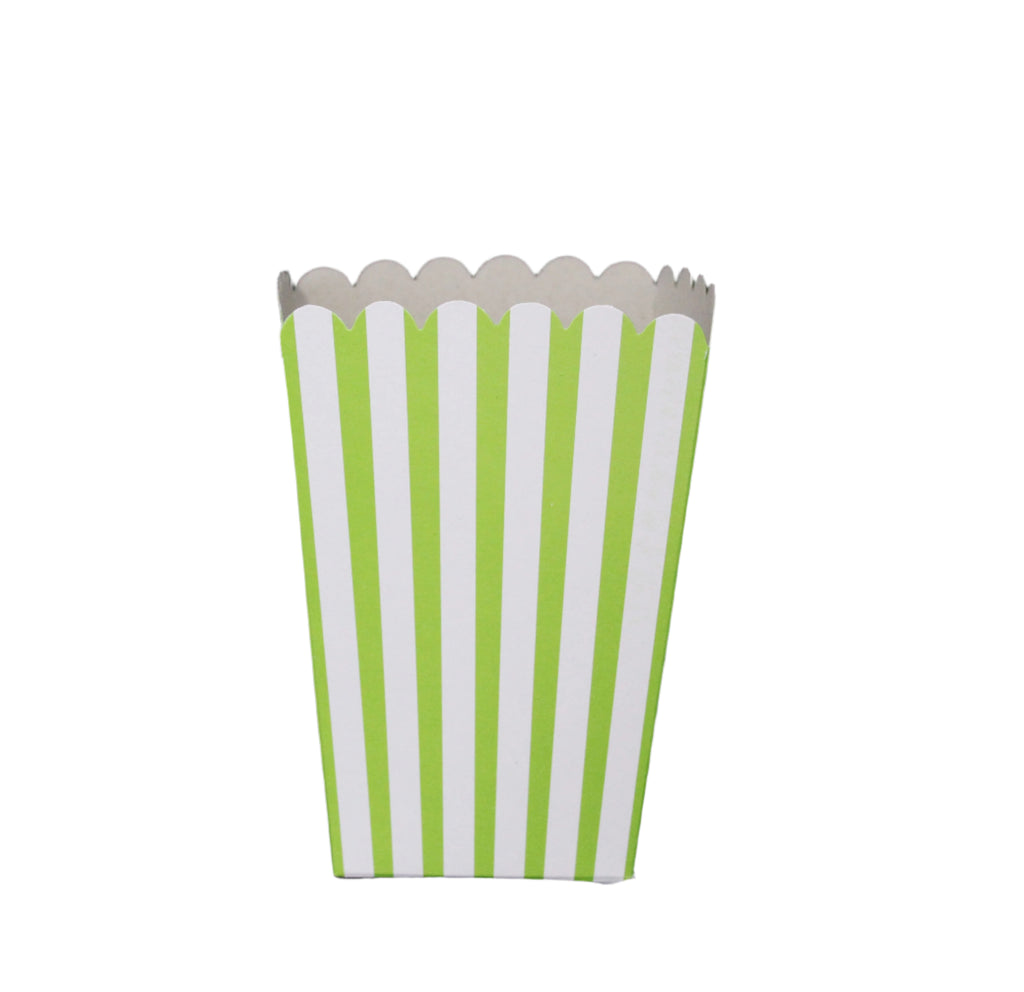 BOXES - POPCORN STRIPE LIME GREEN SMALL(EACH)