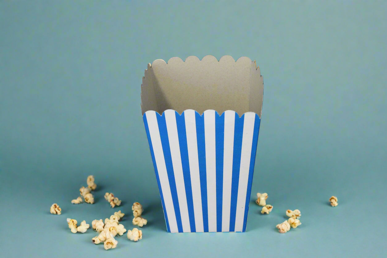 BOXES - POPCORN STRIPE BLUE SMALL(EACH)