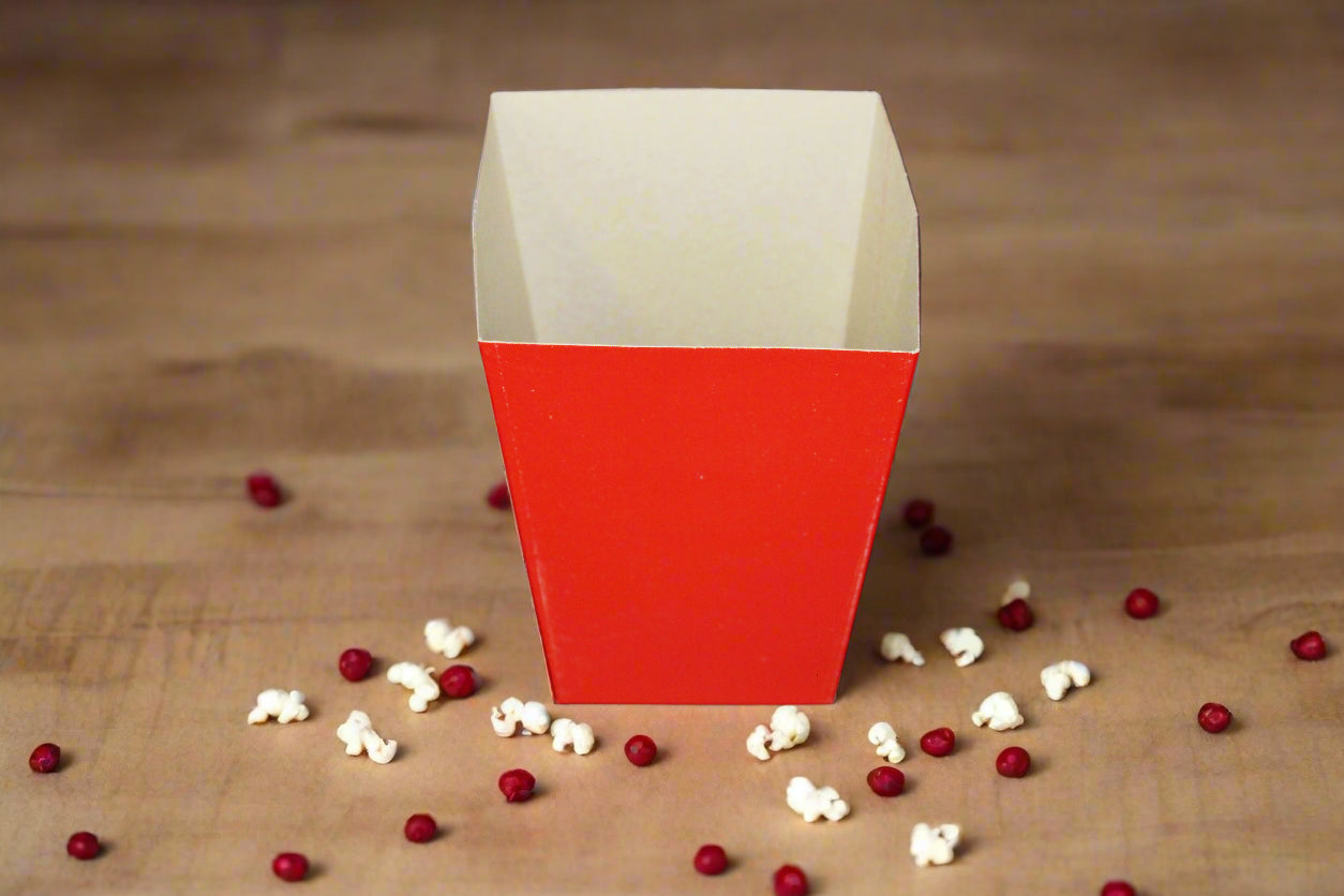 BOXES - POPCORN SOLID RED SMALL(EACH)(CLAY)