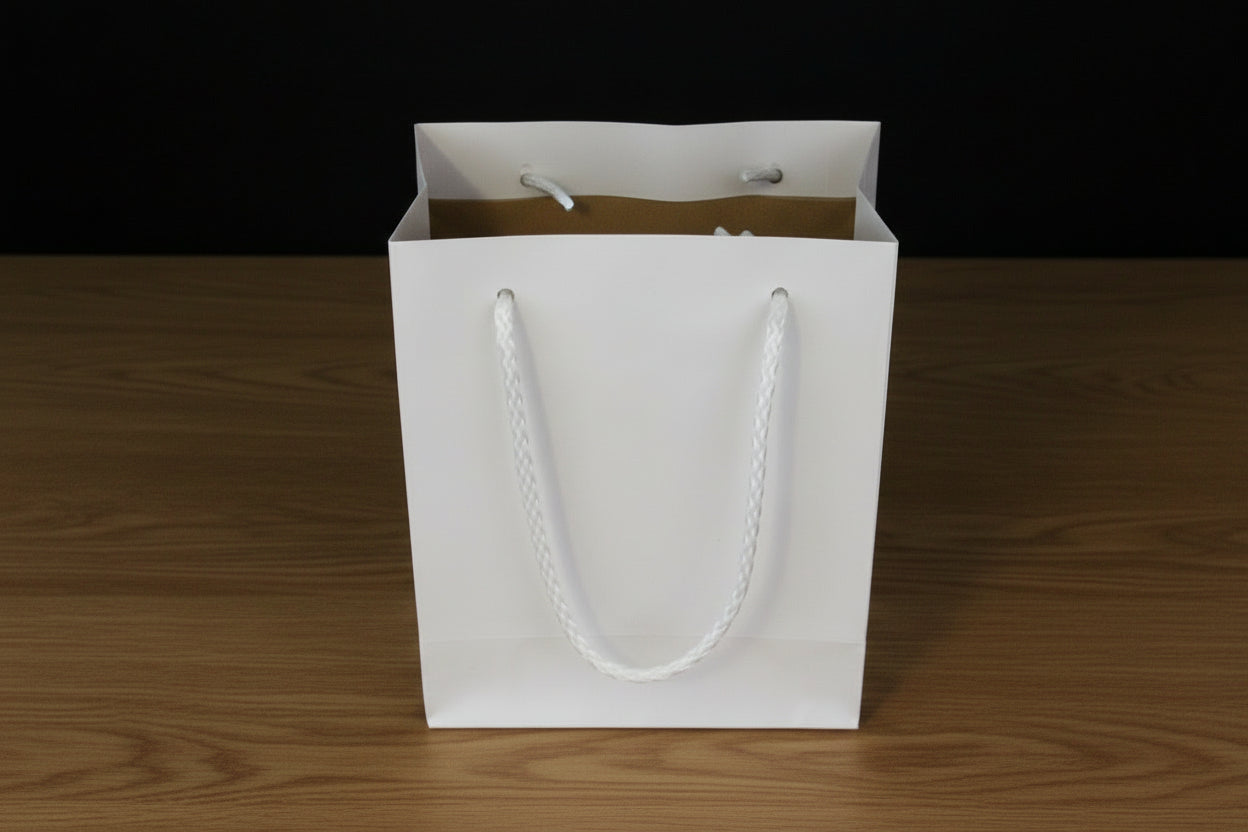 GIFT BAGS - CARRY GIFT WHITE ROPE(EACH)