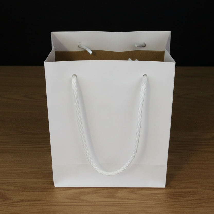 GIFT BAGS - CARRY GIFT WHITE ROPE(EACH)