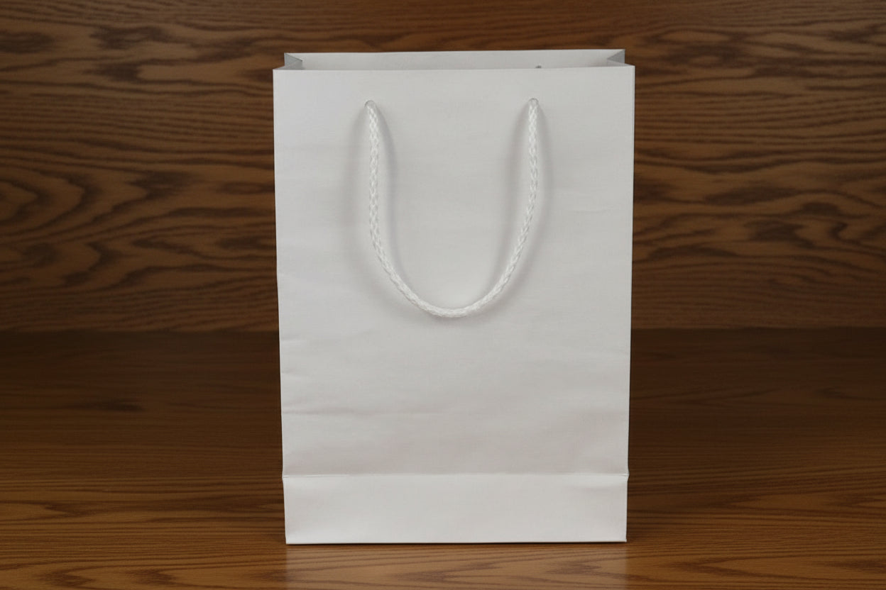 GIFT BAGS - CARRY MINI WHITE ROPE(EACH)