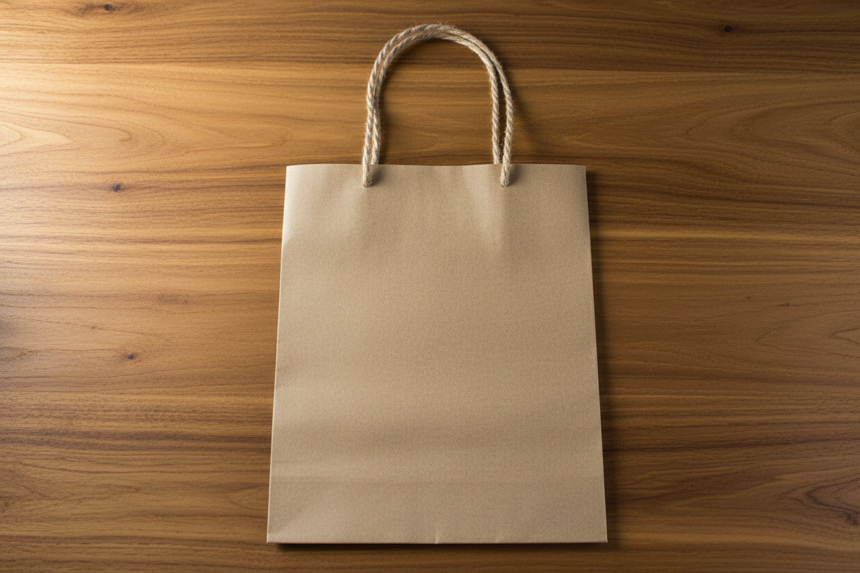 GIFT BAGS - CARRY MINI BROWN ROPE(EACH)