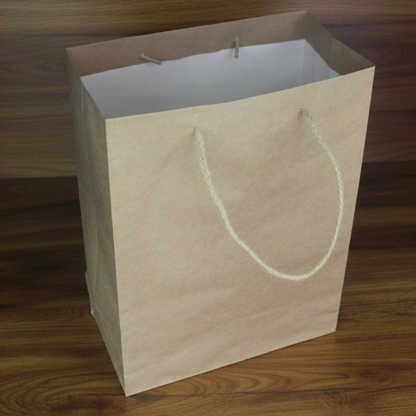 GIFT BAG - CARRY BROWN SMALL ROPE (EACH)