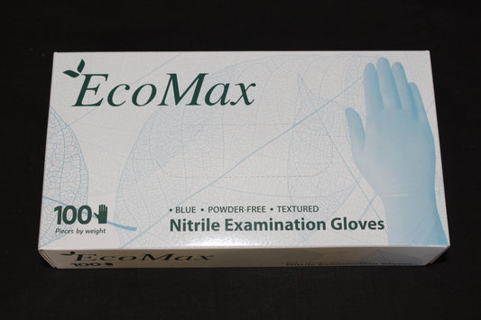 GLOVES - NITRILE P/FREE MED. BLUE (100)