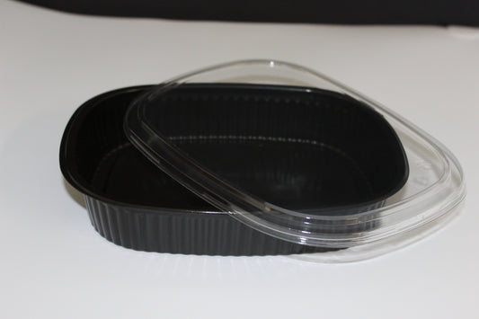 ZIBO-OVAL CLEAR LID MEAL TRAY-L734(250)