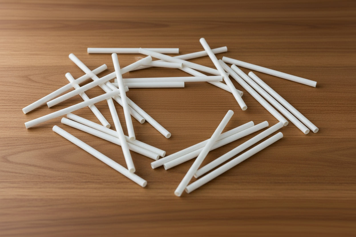 STRAWS- WHITE COLOUR PAPER (25)
