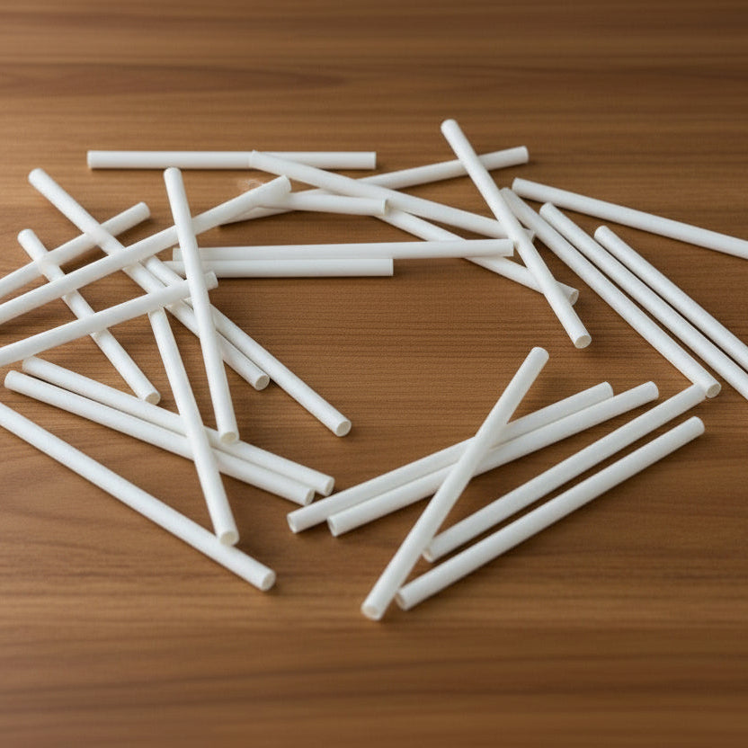 STRAWS- WHITE COLOUR PAPER (25)