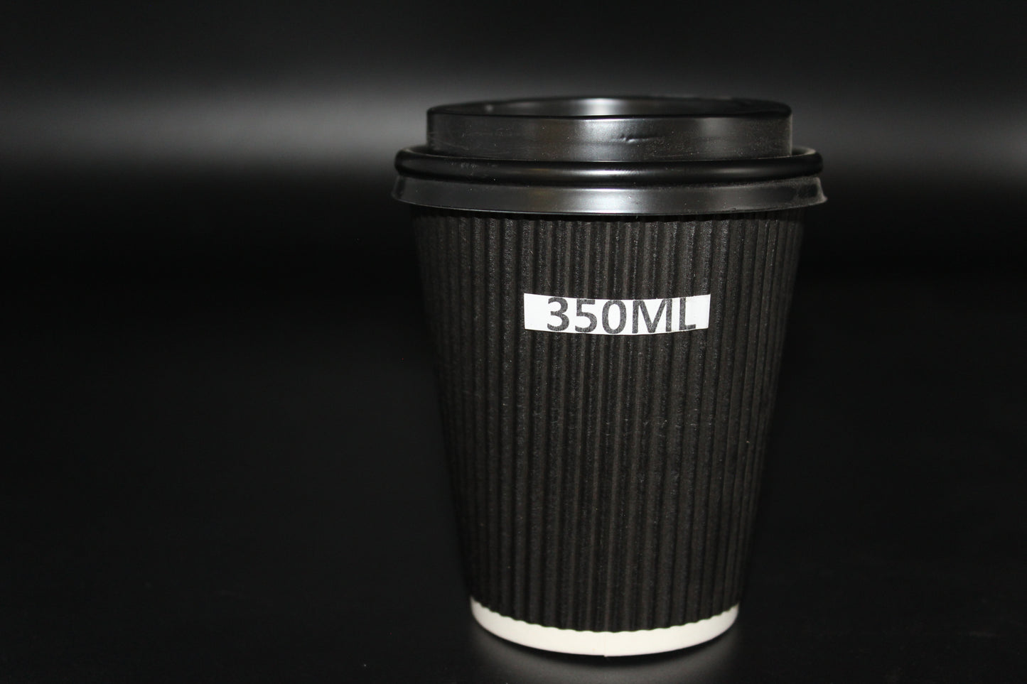 CUP RIPPLE BLACK 350ML(500units)