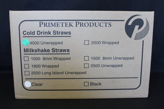 STRAWS- UNWRAPPED 8mm (4000)