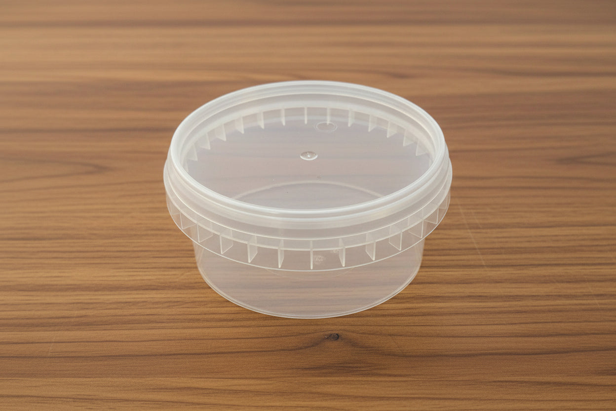 Tamper Evident 180ml Round Container with Lid(each)