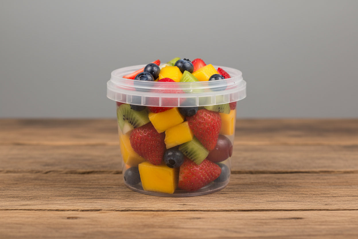 Tamper Evident 125ml Round Containers with Lids