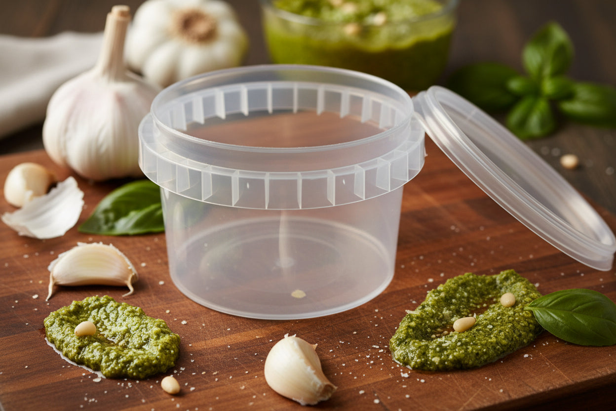 Tamper Evident 280ml Round Container with Lid(each)