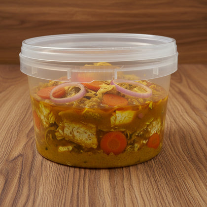 Tamper Evident 500ml Round Container with Lid(each)