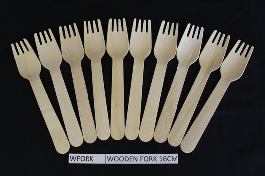 CUTLERY - WOODEN FORK(100) - Unome