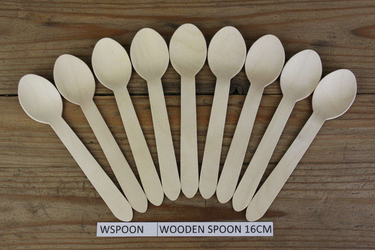 CUTLERY - WOODEN SPOON 16cm(100) - Unome