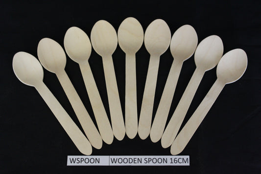 CUTLERY - WOODEN SPOON 16cm(100) - Unome