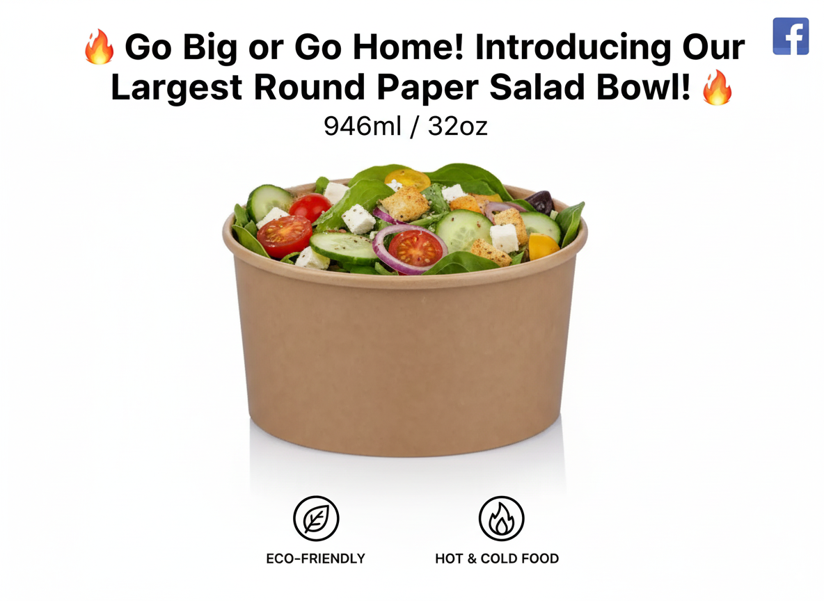 SALAD BOWL 32oz ONLY (946ml) EACH
